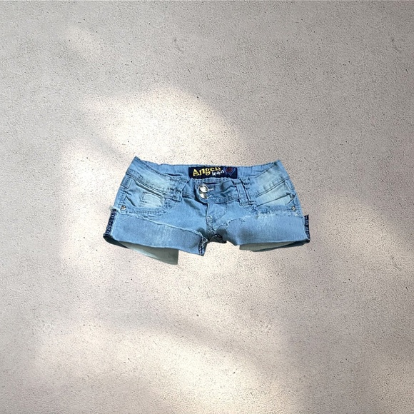 Angels Jeans Pants - Angels Jeans Ultra Low Rise Micro Denim Shorts